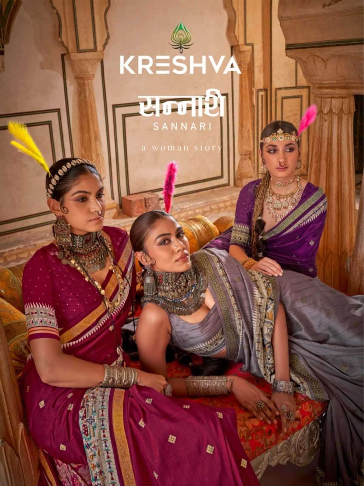 KRESHVA PRESENTS SANNARI VISCOSE SILK EXCLUSIVE DESIGN SAREE EXPORTS 