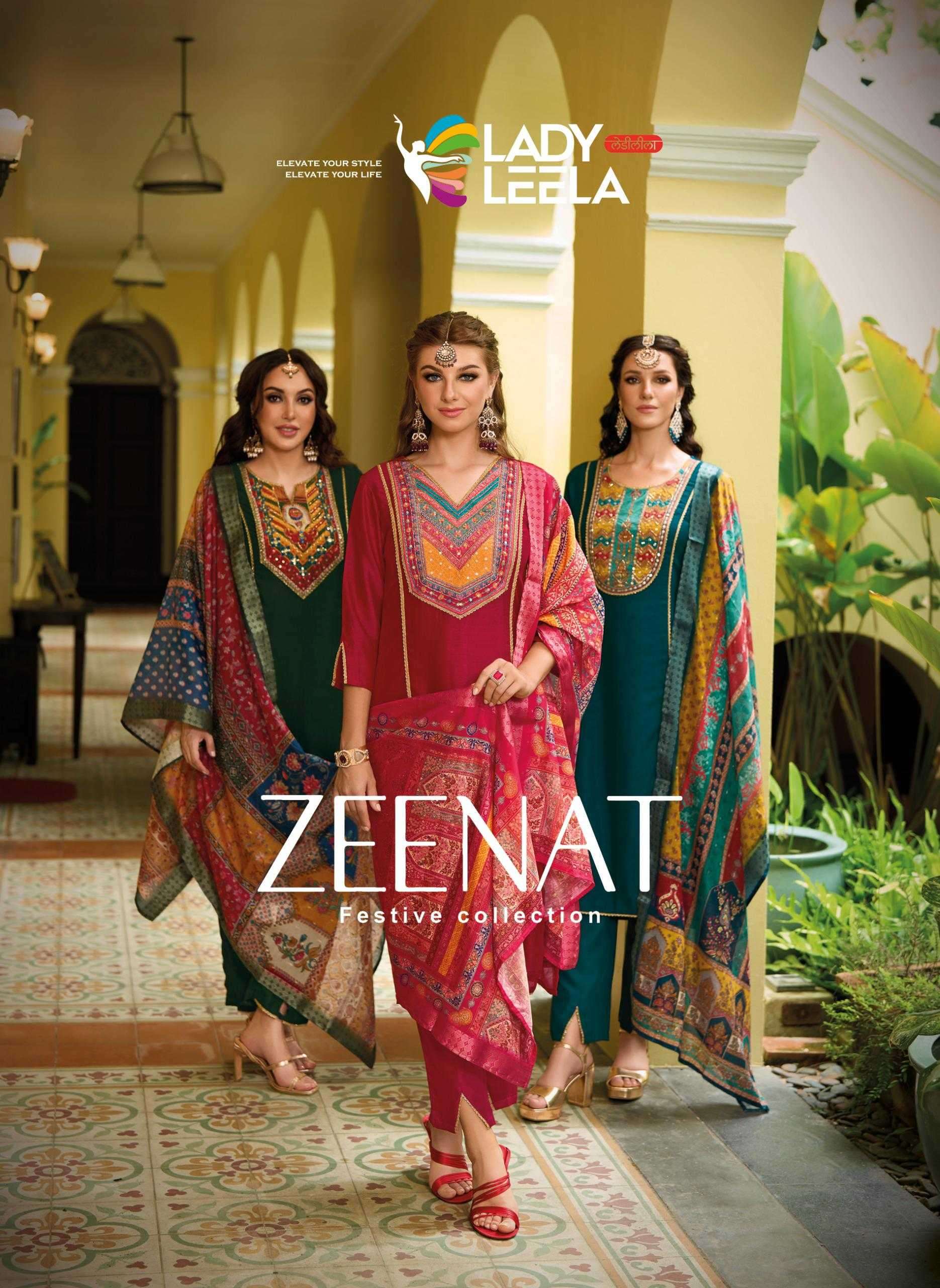 LADY LEELA PRESENTS ZEENAT READYMADE DESIGNER VICHITRA HANDWORK LADIES KURTIS CATALOG WHOLESALER AND EXPORTER 