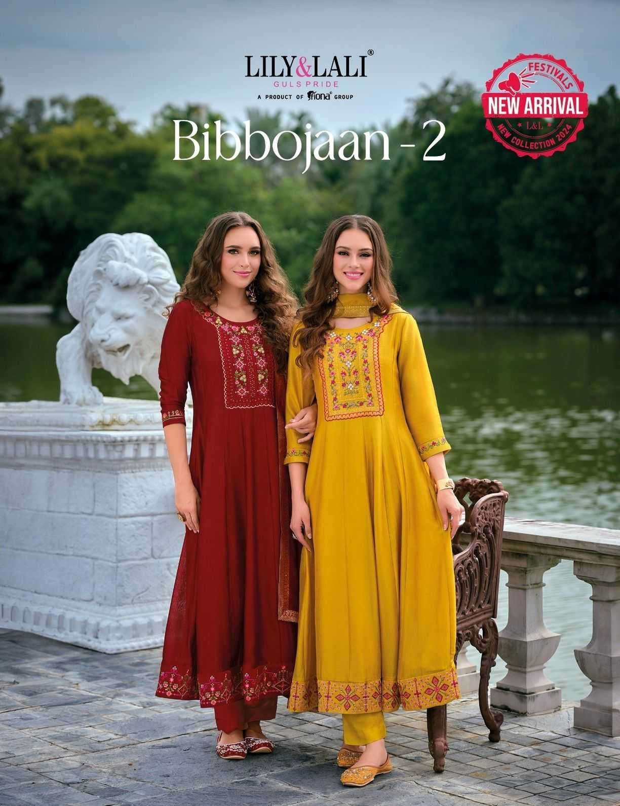 LILY & LALI PRESENTS BIBBOJAAN VOL-2 EMBROIDERY VICHITRA SILK READYMADE SUITS CATALOG WHOLESALER AND EXPORTER 