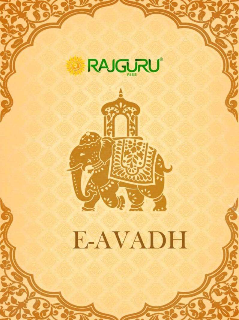 RAJGURU PRESENTS E-AVADH DESIGNER FANCY SAREES WITH DOUBLE BLOUSE CATALOG WHOLESALER AND EXPORTER IN SURAT 