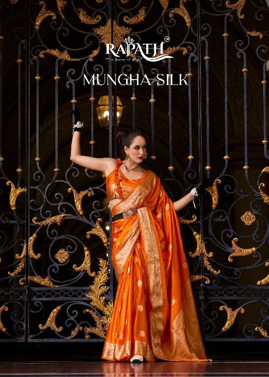 Rajpath Presents Mungha Silk Wholesale Satin Mungha Silk Sarees Catalog Wholesaler And Exporter