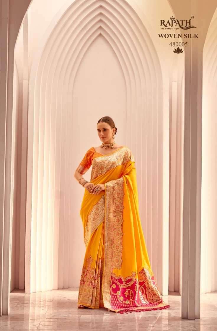 RAJPATH PRESENTS SILKY SILK 480001-480006 ATTRACTIVE LOOK SILK SAREE ONLINE