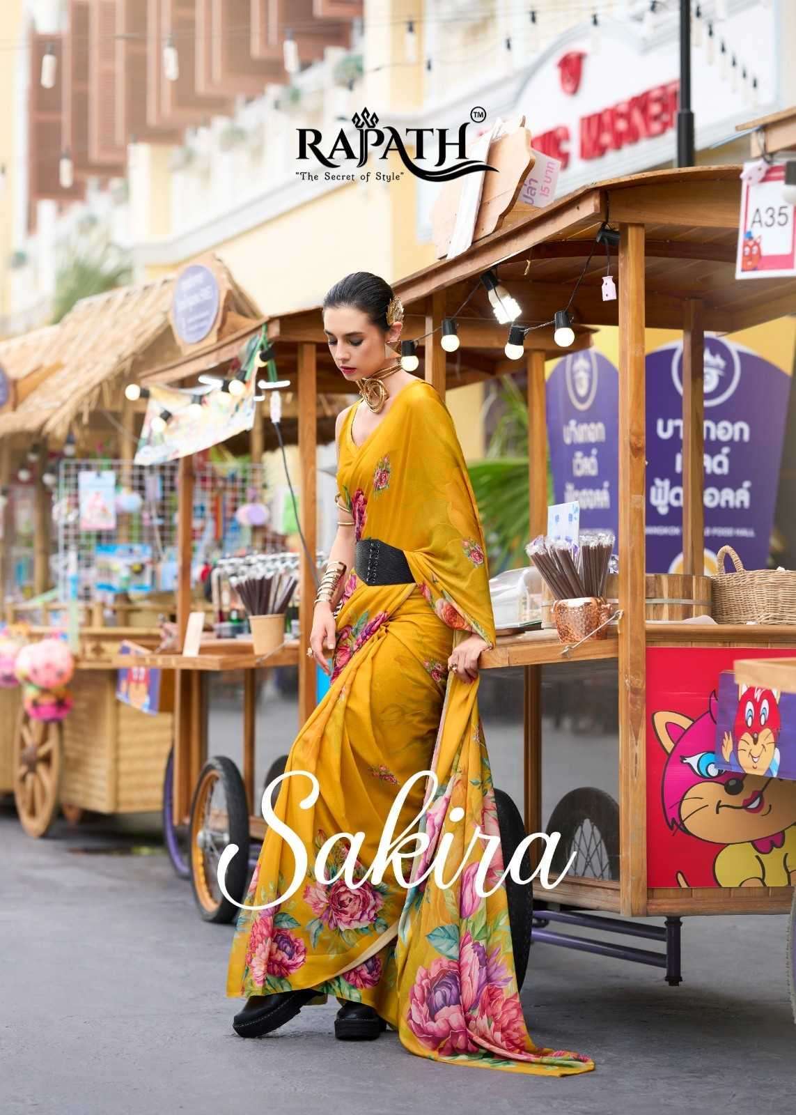 RAJPATH PRESENTS THE SAKIRA GEORGETTE EXCLUSIVE PRINTED SAREES CATALOG WHOLESALER AND EXPORTER WHOLESALER 