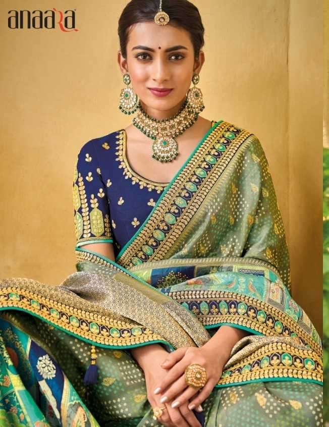 TATHASTU PRESENTS ANAARA 5500 SERIES DOLA SILK WEAVING EMBROIDERED SAREE EXPORTS 