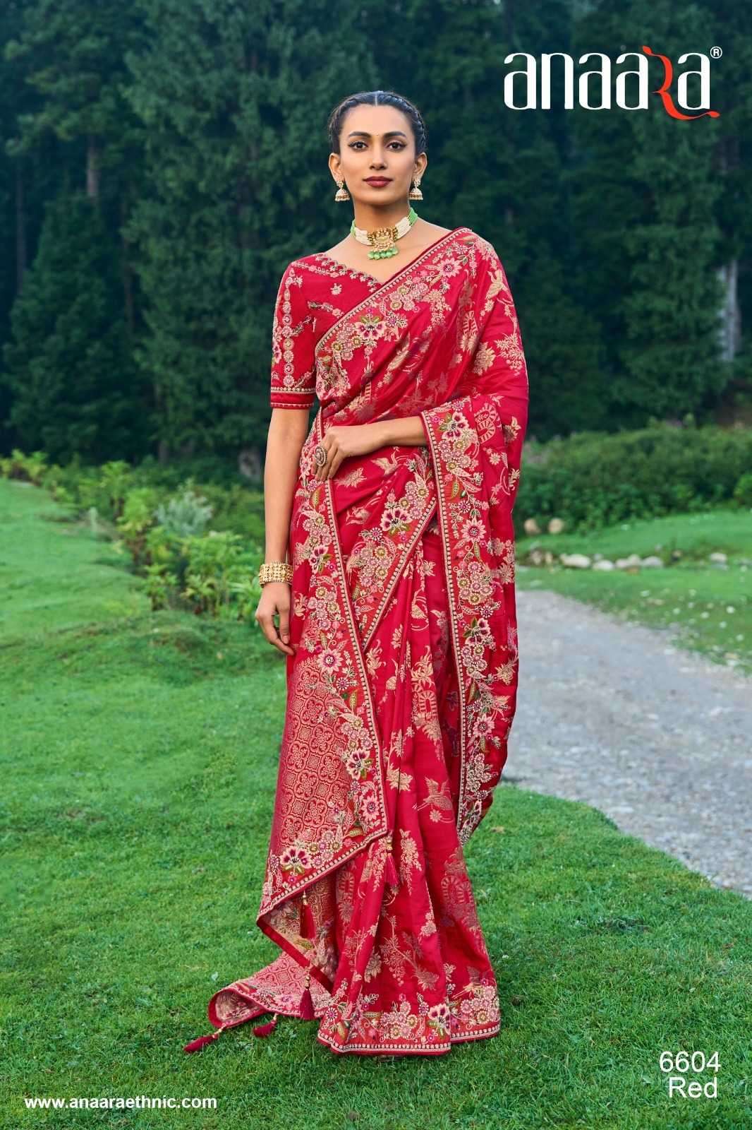 TATHASTU PRESENTS ANAARA 6600 DOLA SILK FASHIONABLE DESIGN SAREE CATALOG WHOLESALER AND EXPORTS 