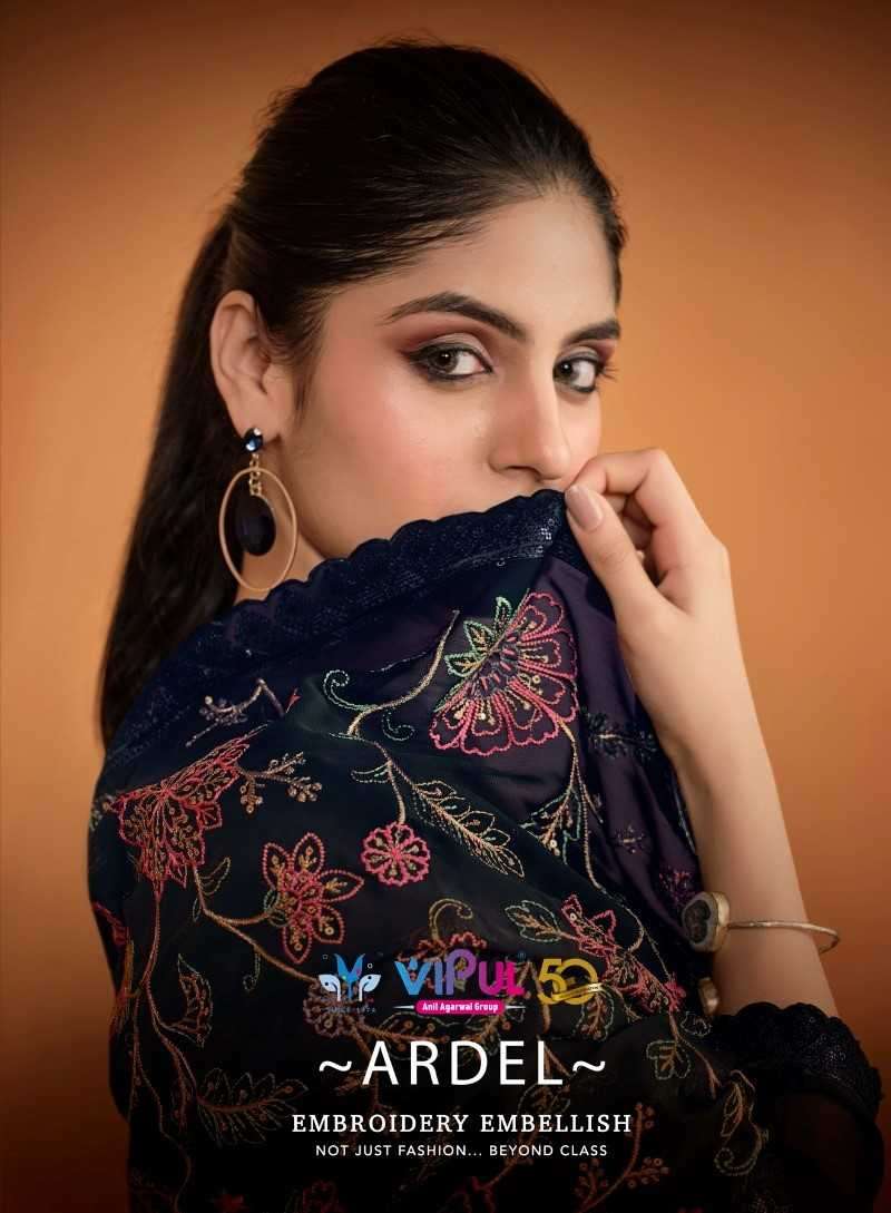 VIPUL FASHION PRESENTS ARDEL STYLISH TWO TONE CATIONIC GEORGETTE LADIES SALWAR SUITS CATALOG WHOLESALER 