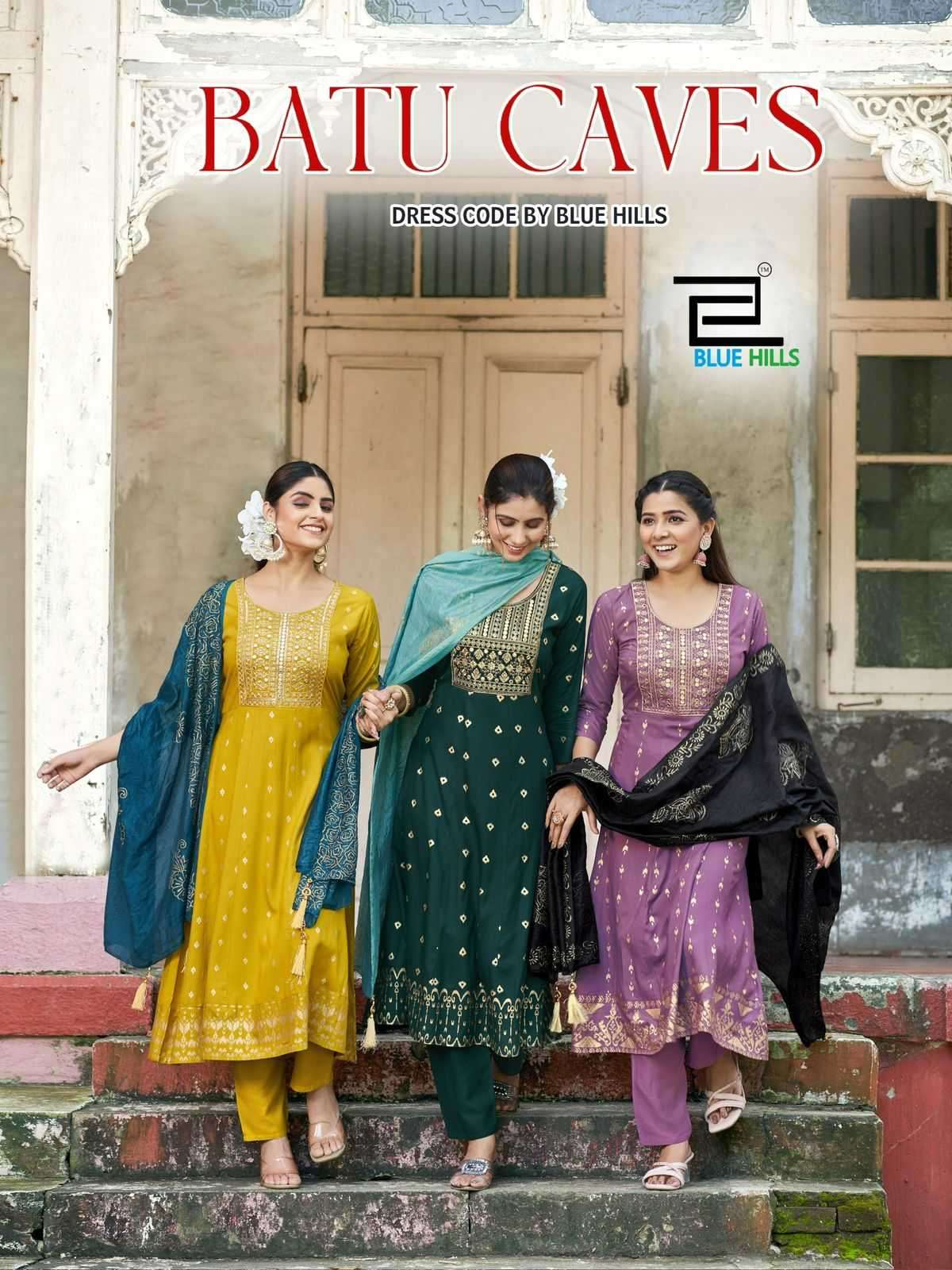 BLUE HILLS PRESENTS BATU CAVES ZARI EMBROIDERY BIG SIZE READYMADE RAYON SALWAR SUITS CATALOG WHOLESALER AND EXPORTER 
