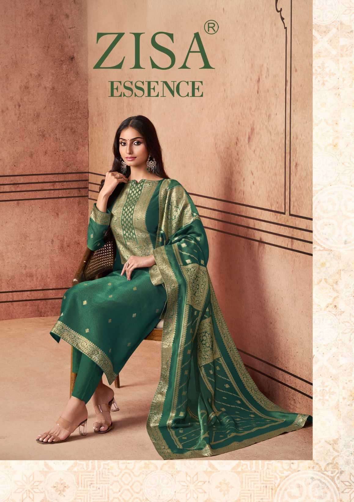 MEERA TRENDZ PRESENTS ZISA ESSENCE FULLY STITCH SHIMMER SILK FASHIONABLE PLUS SIZE 3PCS DRESS CATALOG WHOLESALER AND EXPORTER 