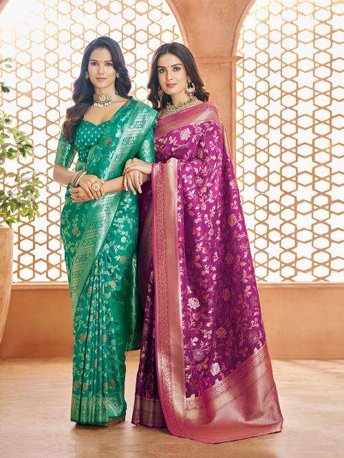 RAJPATH PRESENTS SHVITRI VOL-1 BANARASI SILK ATTRACTIVE LOOK SAREE CATALOG WHOLESALER AND EXPORTER 