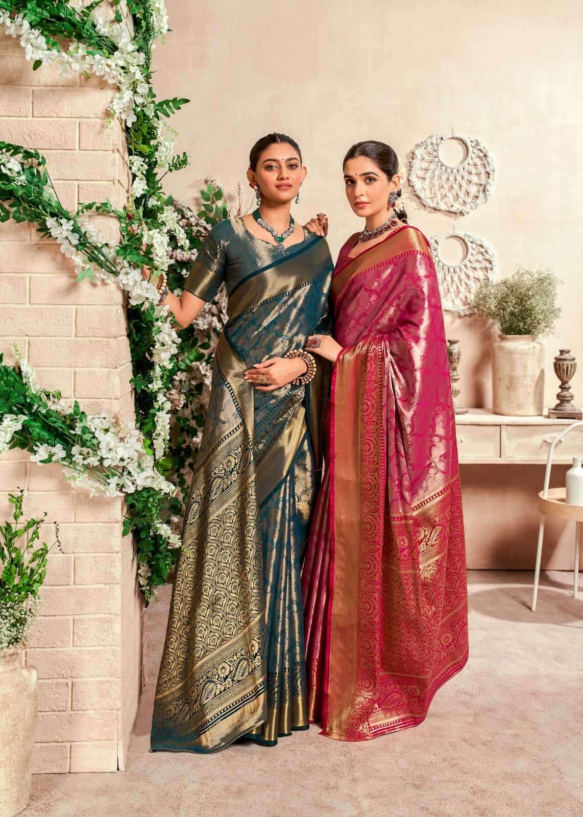 RAJPATH PRESENTS VENKATGIRI SILK ZARI WEAVING PATTERN DESIGNER SAREE WHOLESALER 