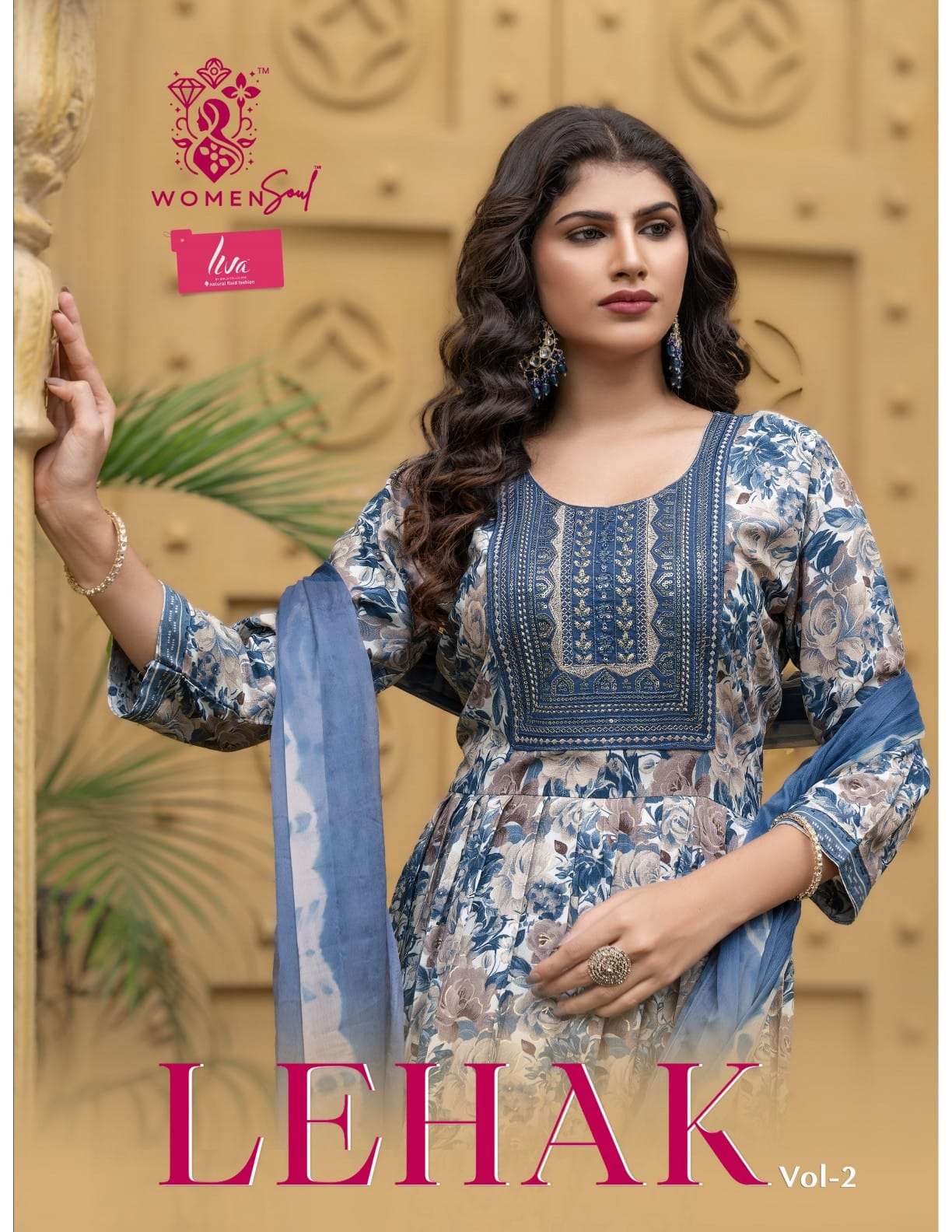 WOMAN SOUL PRESENTS LEHAK VOL-2 DESIGNER NAYRA CUT KURTIS BOTTOM DUPATTA CATALOG WHOLESALER AND EXPORTER 