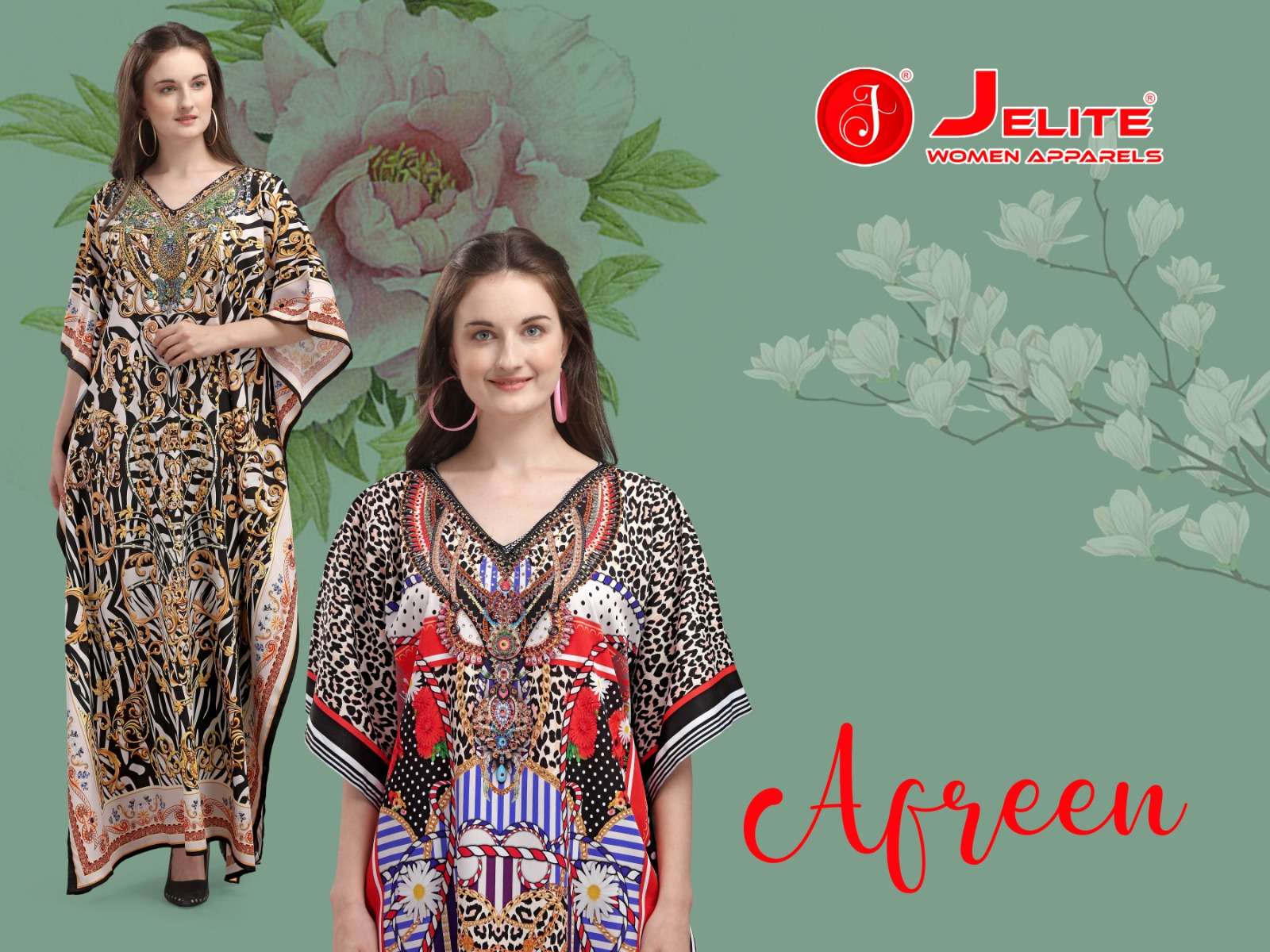 JISHA KAFTAN BY JELITE PRESENTS AFREEN VOLUME-1 FANCY KAFTAN CATALOG WHOLESALER AND EXPORTER 