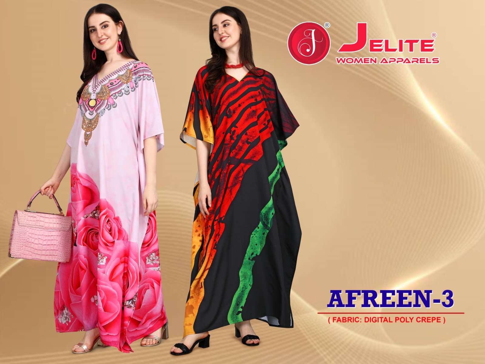 JISHA KAFTAN BY JELITE PRESENTS AFREEN VOLUME-3 FANCY KAFTAN CATALOG WHOLESALER AND EXPORTER 