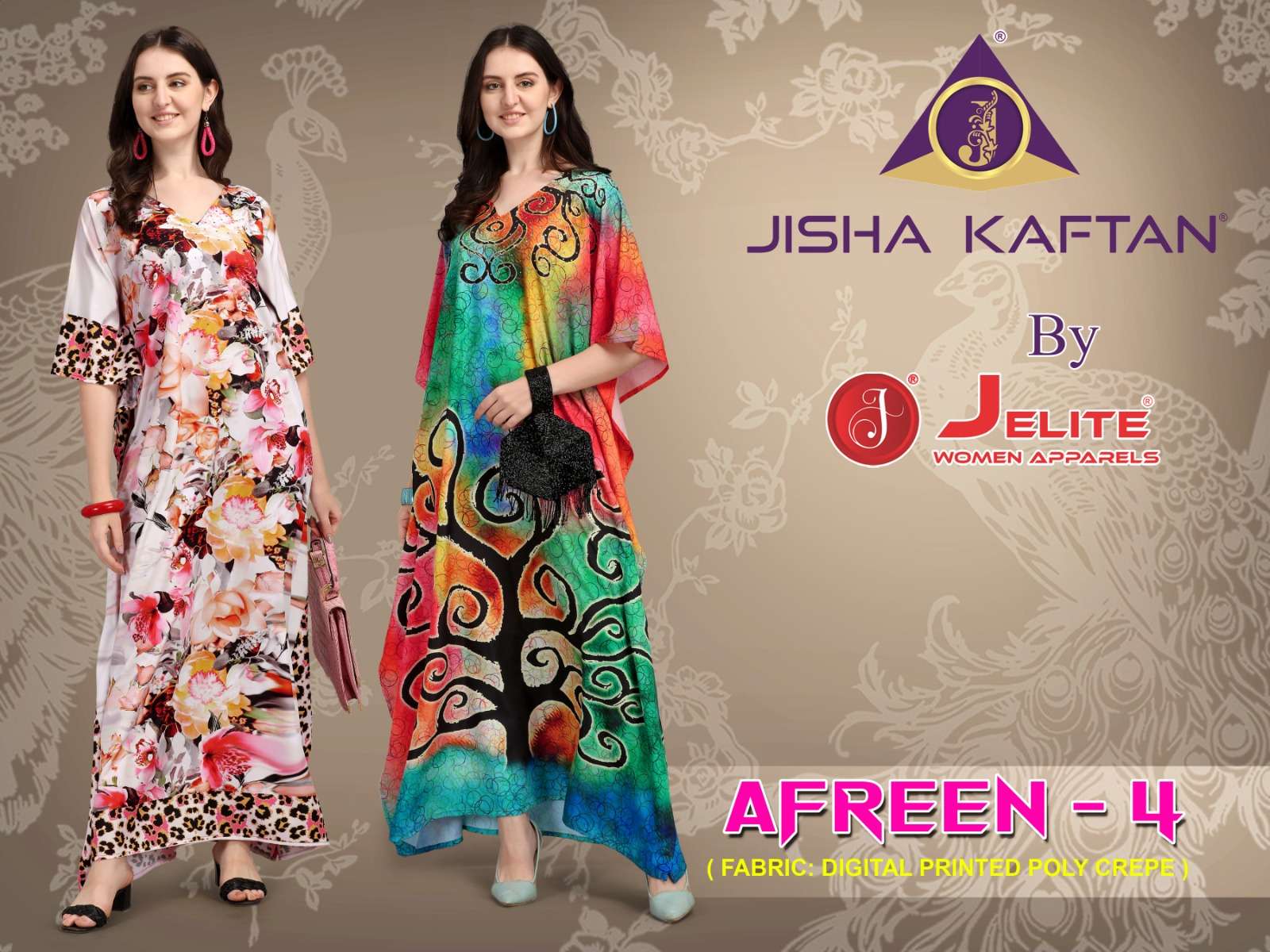 JISHA KAFTAN BY JELITE PRESENTS AFREEN VOLUME-4 FANCY KAFTAN CATALOG WHOLESALER AND EXPORTER 