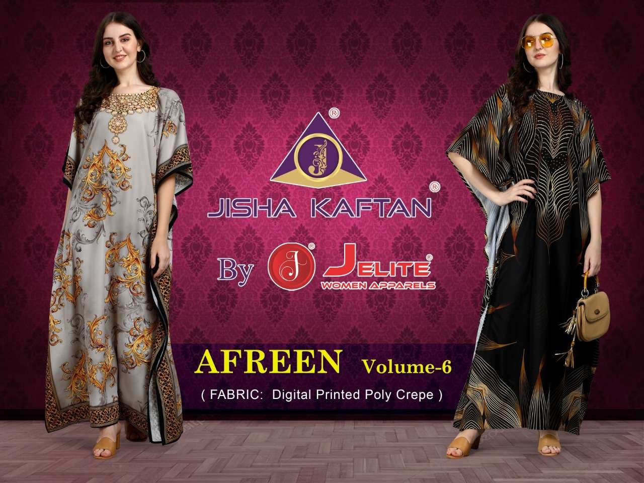 JISHA KAFTAN BY JELITE PRESENTS AFREEN VOLUME-6 FANCY KAFTAN CATALOG WHOLESALER AND EXPORTER 