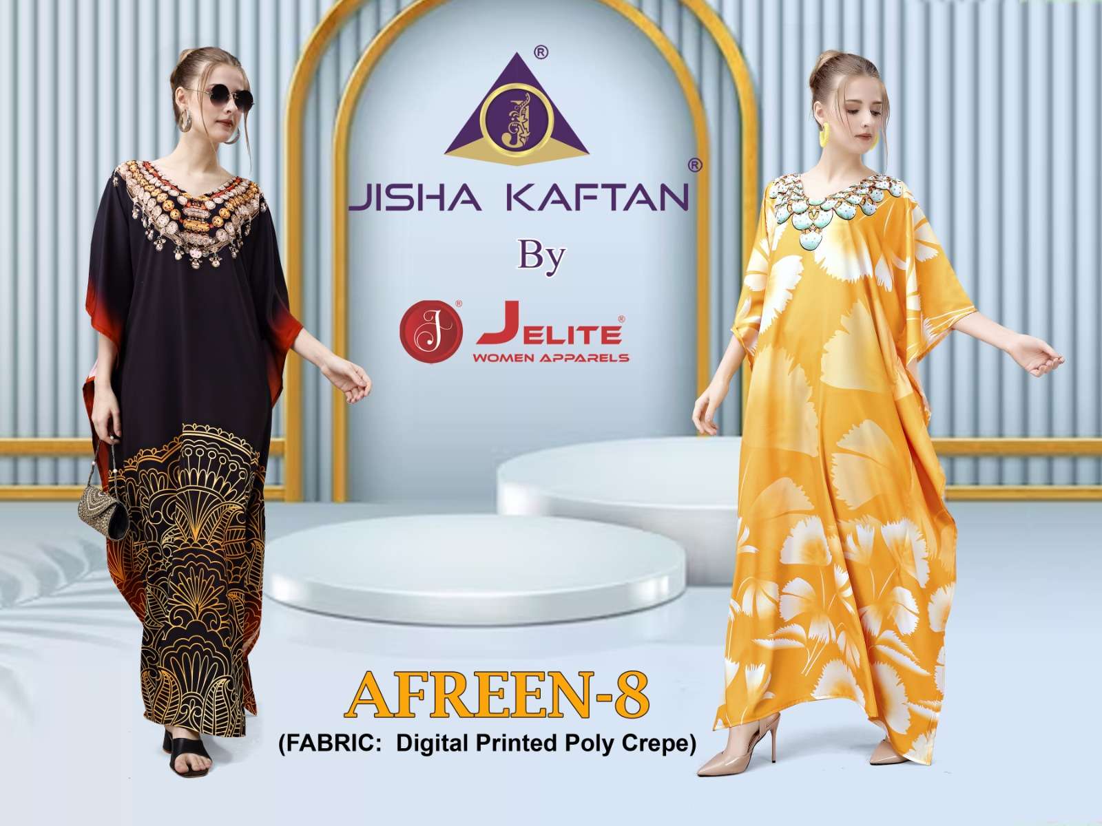 JISHA KAFTAN BY JELITE PRESENTS AFREEN VOLUME-8 FANCY KAFTAN CATALOG WHOLESALER AND EXPORTER 