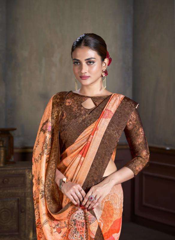 JIVORA PRESENTS LUKE FASHION SAMUI VOL-3 NATURAL SILK JACQUARD PRINT WOMEN SAREES CATALOG WHOLOESALER AND EXPORTER 