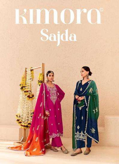 KIMORA PRESENTS SAJDA VOL-53 SILK EMBROIDERY SALWAR SUITS CATALOG WHOLESALER AND EXPORTER 