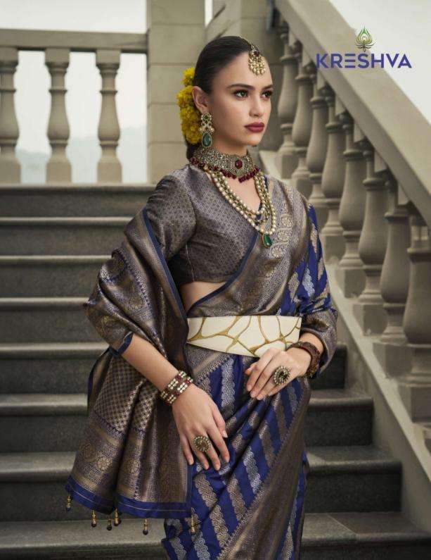 KRESHVA PRESENTS RAJKUMARI BANARASI POLY VISCOSE SILK EXCLUSIVE SAREES CATALOG WHOLESALER AND EXPORTS