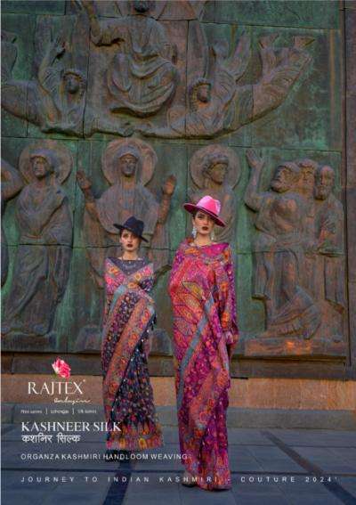 RAJTEX PRESENTS KASHNEER SILK KASHMIRI PASHMINA ORGANZA SAREES CATALOG WHOLESALER AND EXPORTER 