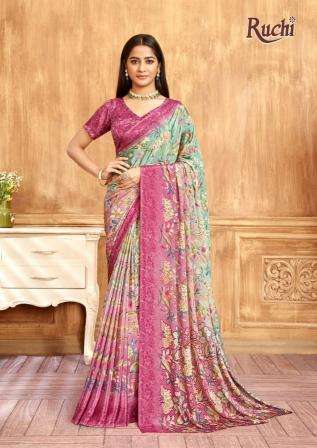 RUCHI PRESENTS VIVANTA SILK VOL-39 CRAPE SILK LATEST CASUAL WEAR SAREES CATALOG WHOLESALER AND EXPORTER 