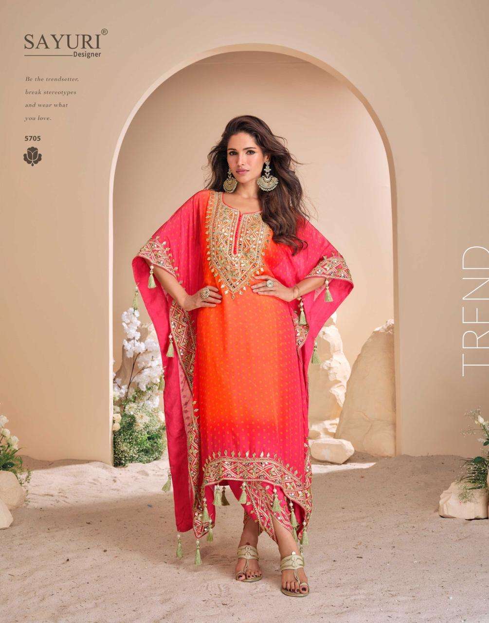 Sayuri Presents Jhoomar Designer Kaftan With Bottom Catalog Wholesaler And Exporter In Surat