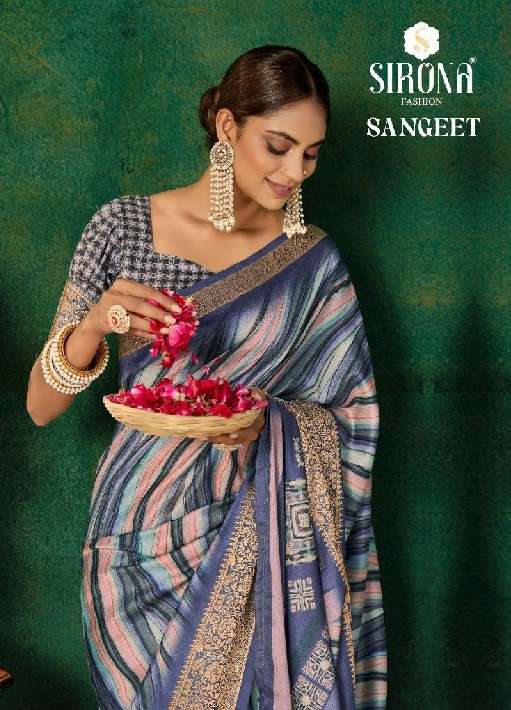 Sirona fashion Presents Sangeet Presents velvet tusser silk unique sarees Catalog Wholesaler And Exporter 