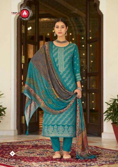 TRIPLE A PRESENTS KAYA VISCOSE MUSLIN JACQUARD READYMADE UNIQUE PLUS SIZE 3PCS SUITS CATALOG WHOLESALER AND EXPORTER 