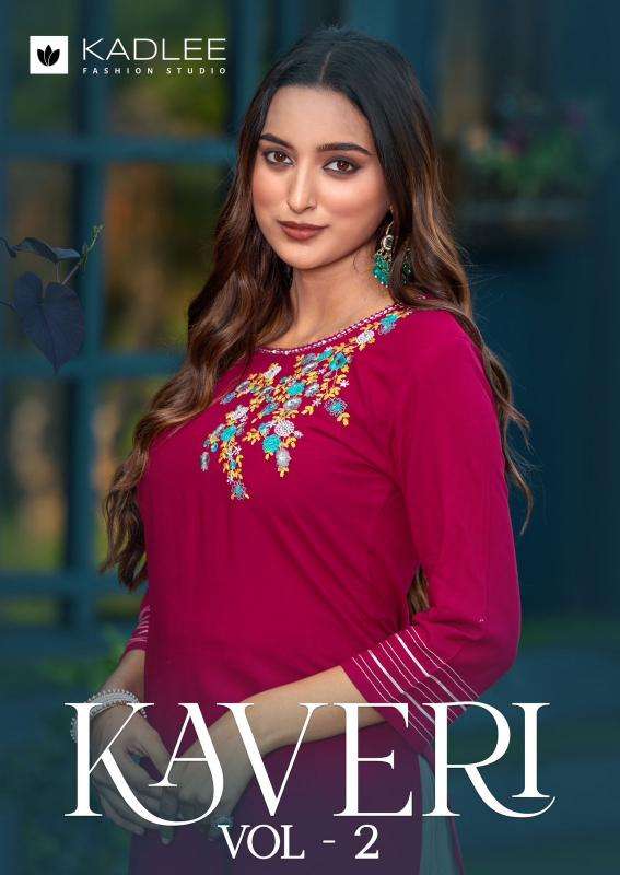 KADLEE PRESENTS KAVERI VOL-2 FULLY STITCH RAYON CLASSIC LOOK KURTI WITH PLAZZO  CATALOG WHOLESALER AND EXPORTER IN SURAT 