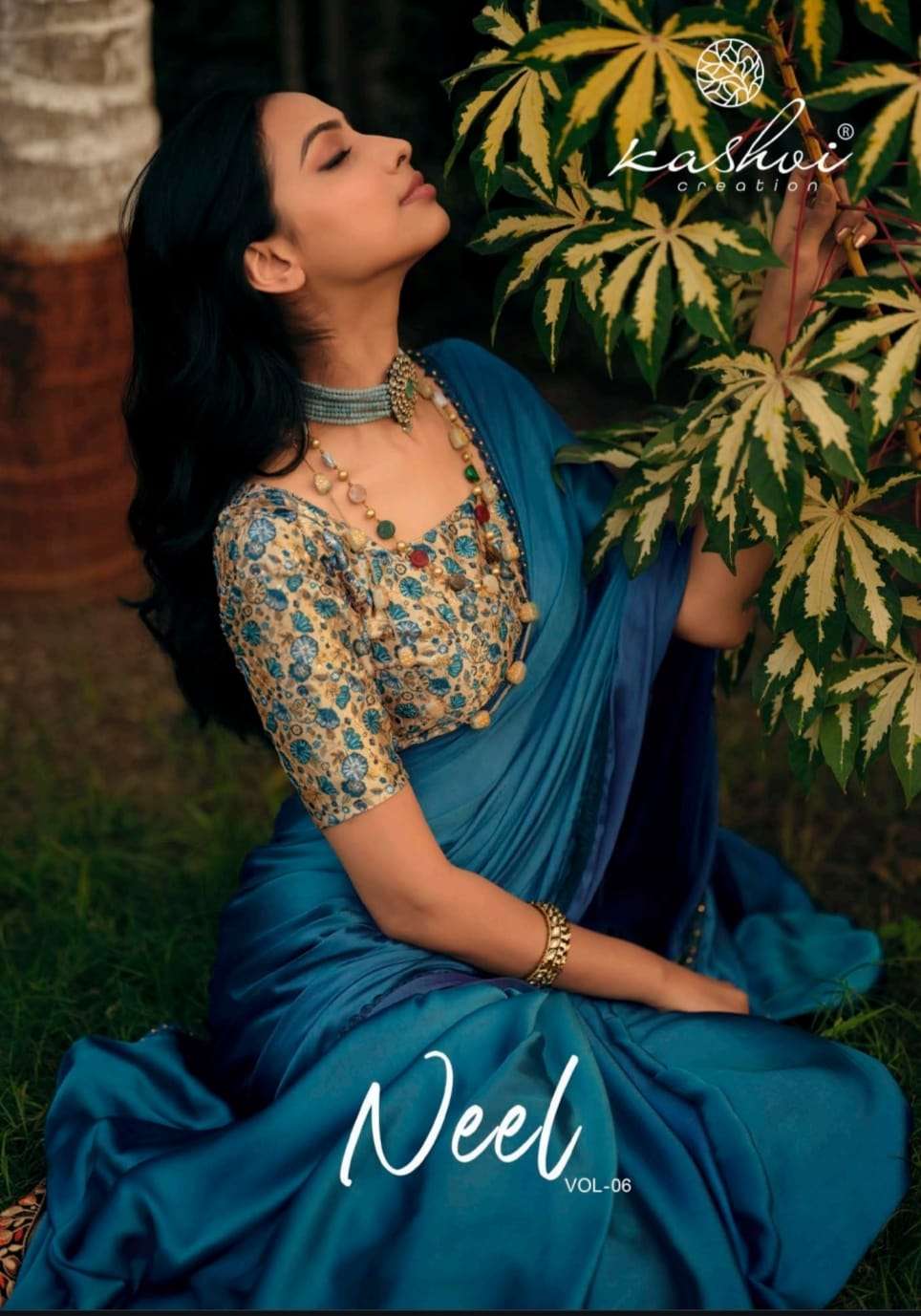 KASHVI CREATION PRESENTS NEEL VOL-6 MONO SATIN GORGEOUS LOOK SAREE CATALOG WHOLESALER AND EXPORTER 