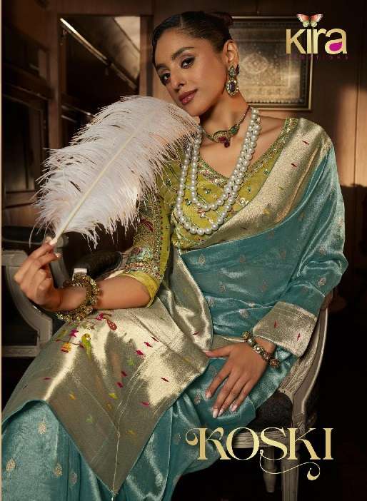 KIRA CREATION PRESENTS KOSKI VISCOSE TISUUE 6701-6706 SERIES SHOP ELEGANT SAREES FOR WEDDING