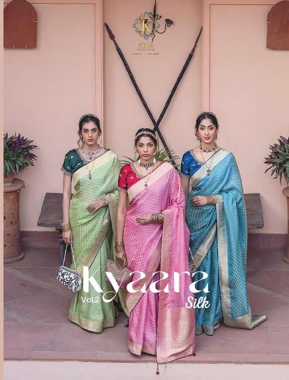 Kira Creation Presents Kyaara Silk Vol-2 Wholesale Pure Viscose Dola Embroidered Blouse Sarees Catalog Wholesaler And Exporter 