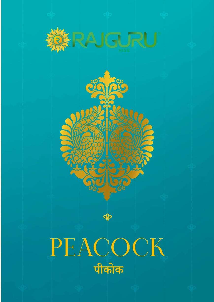 RAJGURU  PRESENTS PEACOCK FUNCTION WEAR FANCY WORK SAREES CATALOG WHOLESALER AND EXPORTER IN SURAT 