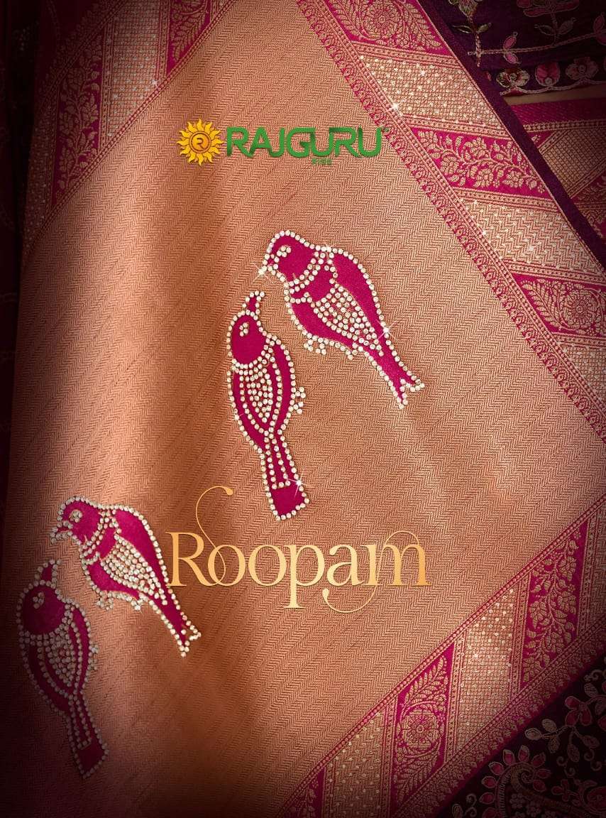 RAJGURU PRESENTS ROOPAM DESIGNER FANCY SAREES CATALOG WHOLESALER AND EXPORTER IN SURAT