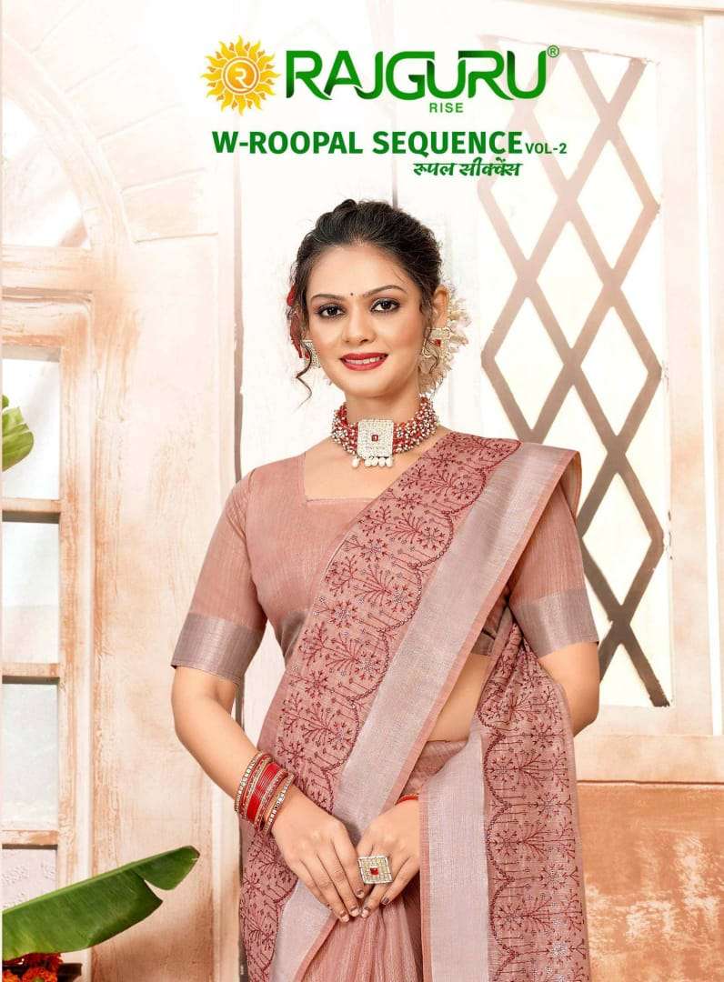 RAJGURU PRESENTS W-ROOPAL SEQUENCE DESIGNER FANCY SAREES CATALOG WHOLESALER AND EXPORTER IN SURAT CATALOG WHOLESALER AND EXPORTER IN SURAT 