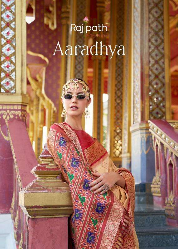 RAJPATH PRESENTS AARADHYA OCCASION WEAR TUSSAR HANDLOOM SILK SAREES CATALOG WHOLESALER AND EXPORTER 