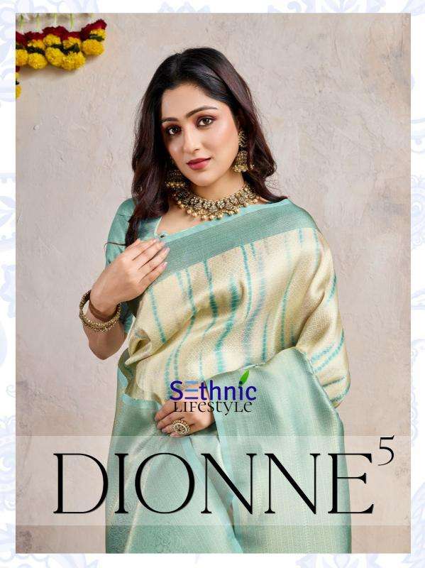 SETHNIC LIFESTYLE PRESENTS DIONNE VOL-5 BANARASI SILK 22024-22027 UNIFORM WEAR FANCY SAREES CATALOG WHOLESALER AND EXPORTER