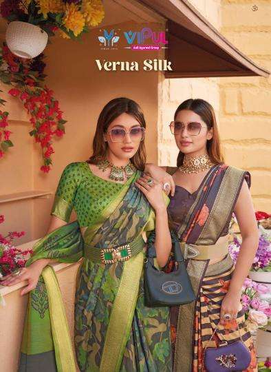 VIPUL PRESENTS VERNA SILK 87102-87109 SHOP TRENDY SAREE ONLINE AT AFFORDABLE PRICES 