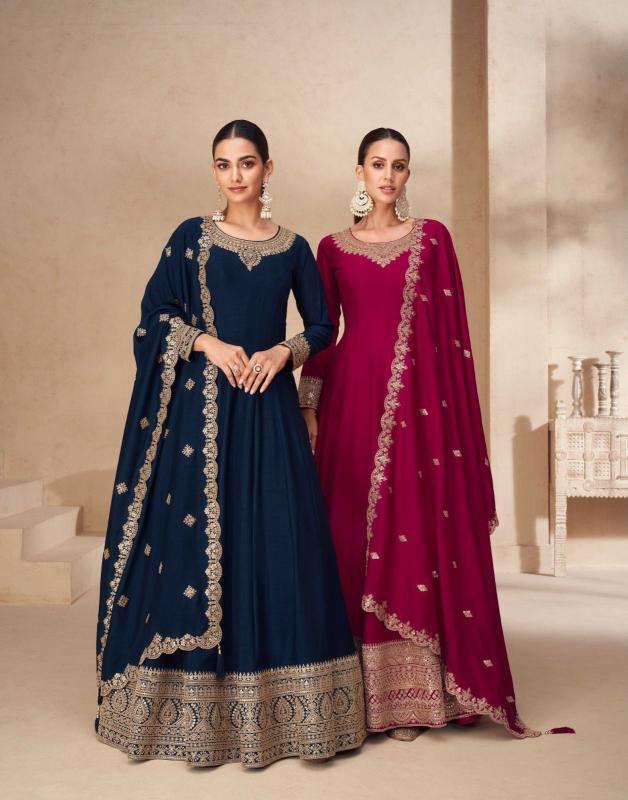 Aashirwad Creation Presents Akshra Silk Fully Stitch Party Wear Gown Catalog Wholesaler And Exporter In Surat