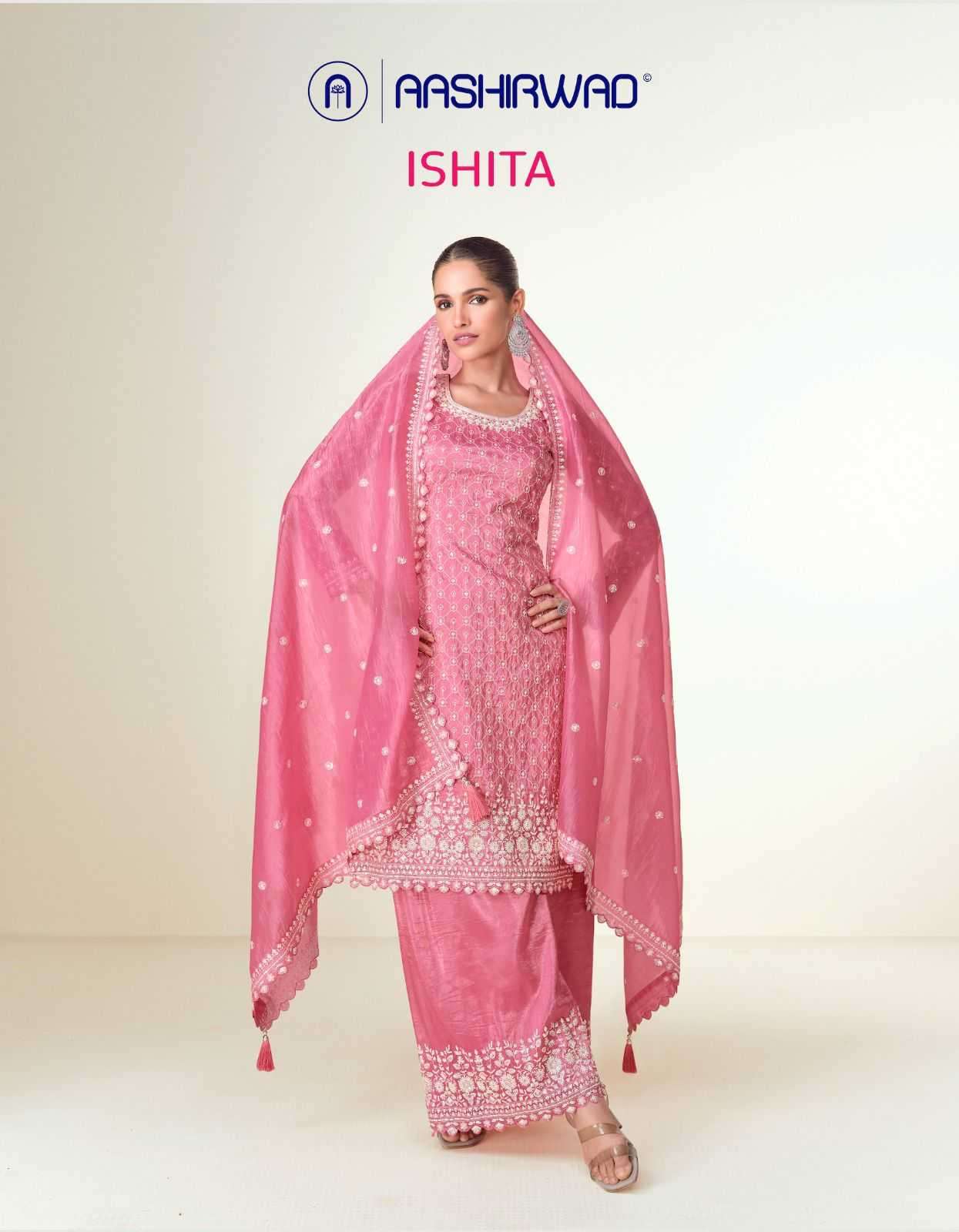 Ashirwad Creation Presents Ishita  Tissue Crush Readymade Exclusive Party Wear Suits Catalog Wholesaler And Exporter 