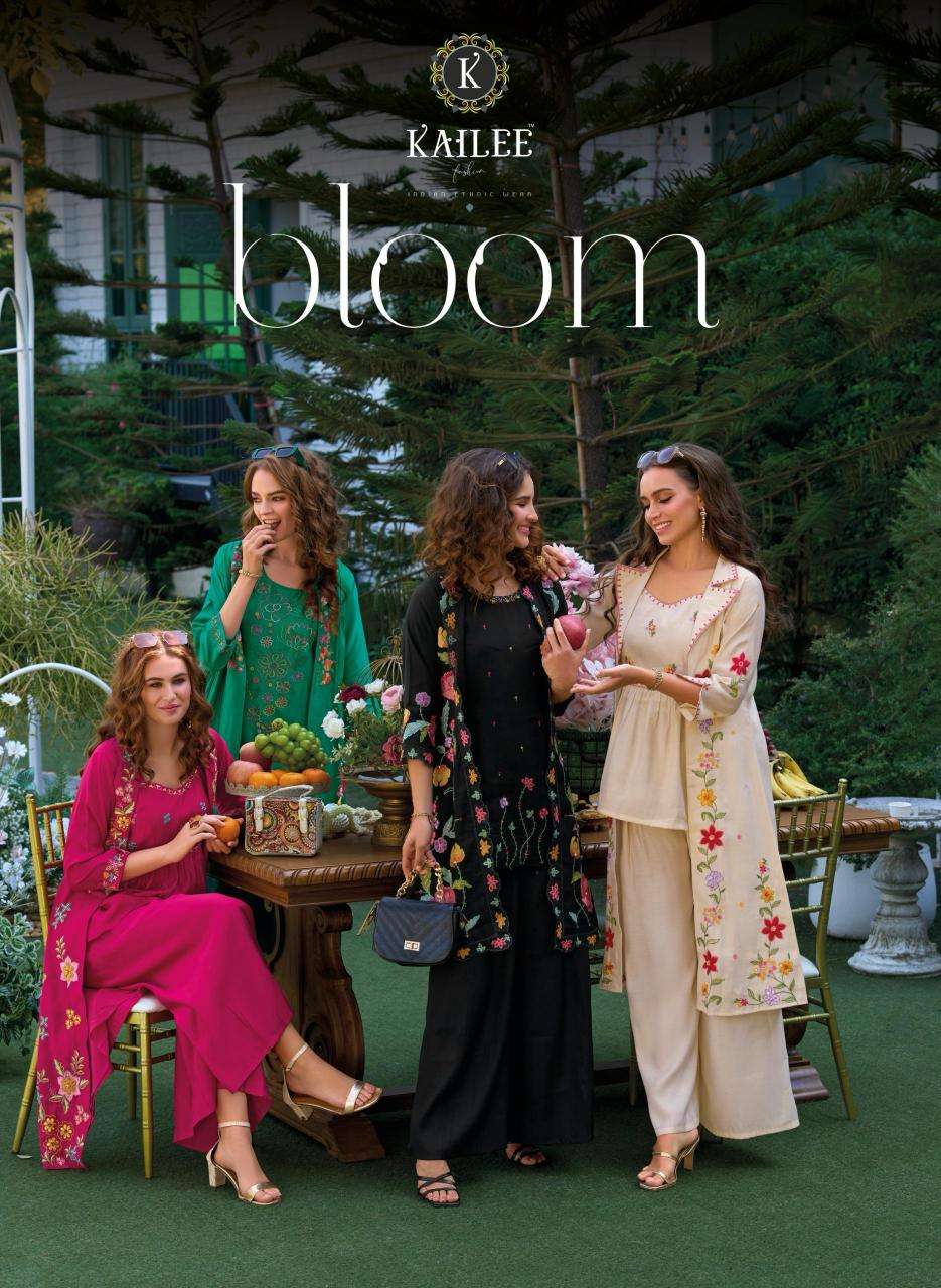 kailee fashion presents bloom readymade viscose organza gorgeous koti style kurtis catalog wholesaler and exporter 