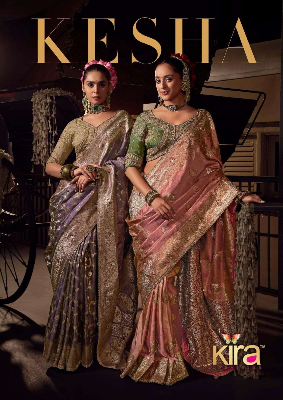 Kira Creation Presents Kesha Viscose Shop Elegant Sarees For a Perfect Wedding Catalog Wholesaler And Exporter 