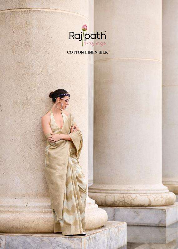 Rajpath Presents Renault Cotton Linen Silk Stylish Look Saree For Womens Catalog wholesaler And Exporter 