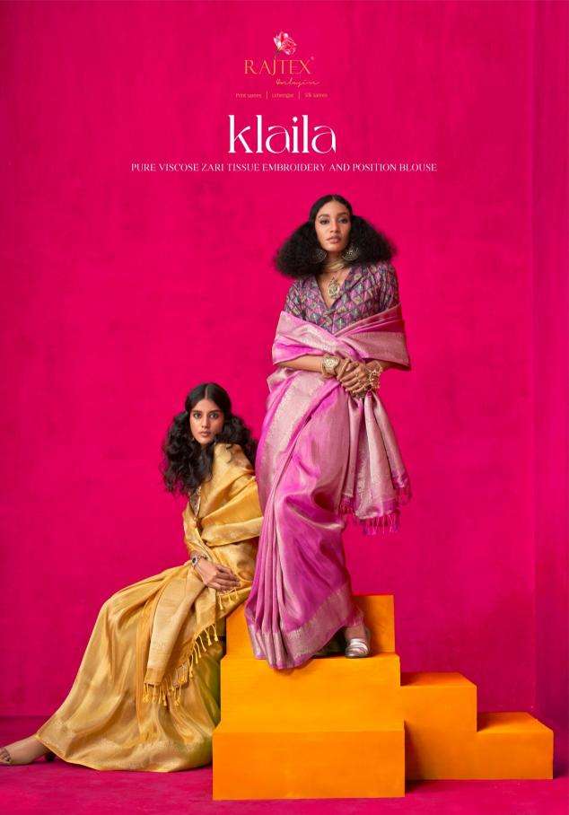 Rajtex Presents Klaila  Zari Tissue Attractive Look Fancy Sarees Catalog Wholesaler And Exporter 