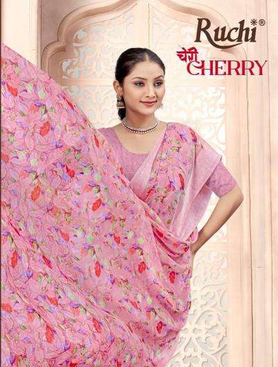 ruchi presents cherry vol-44 chiffon printed best saree catalog wholesaler and exporter 