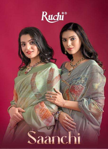 ruchi presents saanchi linen daily wear saree catalog wholesaler and exporter 