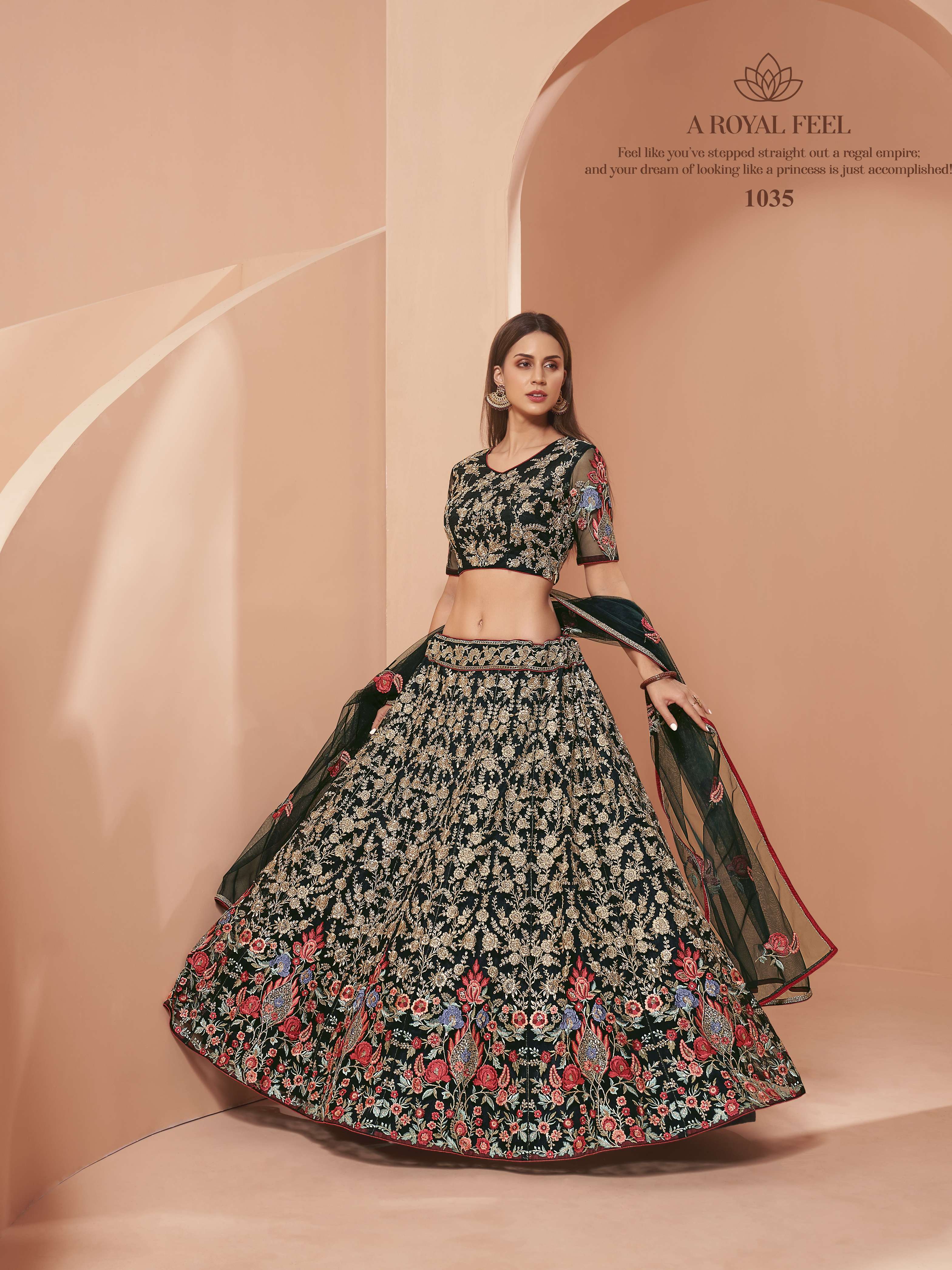 Alizeh presents wedding affair vol- 2 1035 designer net lehenga choli catalog wholesaler