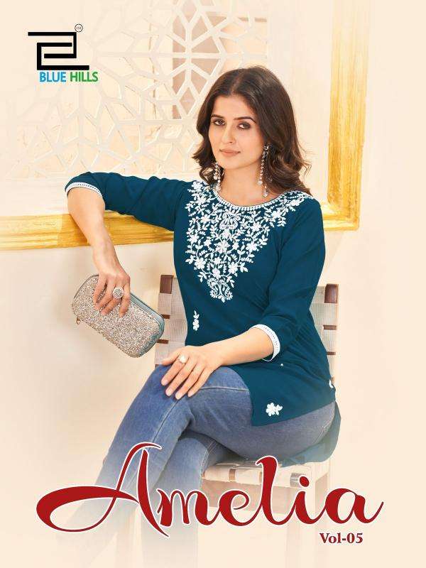 Blue Hills Amelia Vol-5 Full Stitch Rayon Plus Size Western Tops For Girls Catalog Wholesaler And Exporter 
