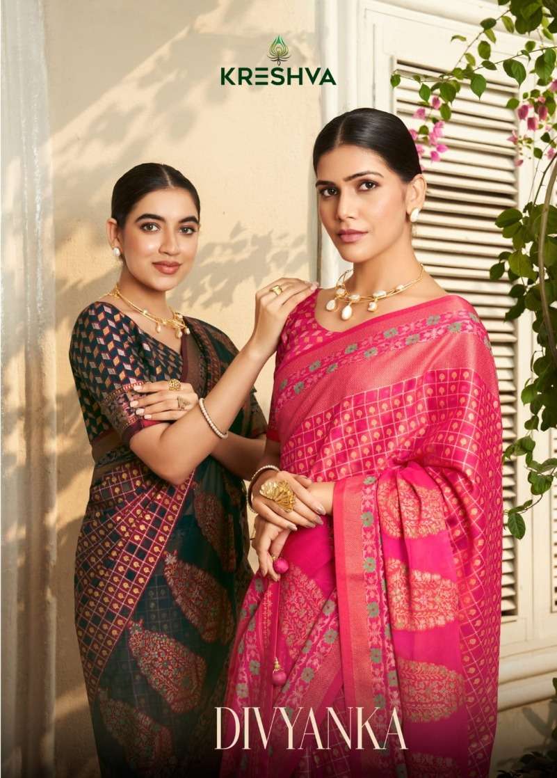 kreshva presents Divyanka function wear Georgette saree for womens catalog wholesaler and exporter 