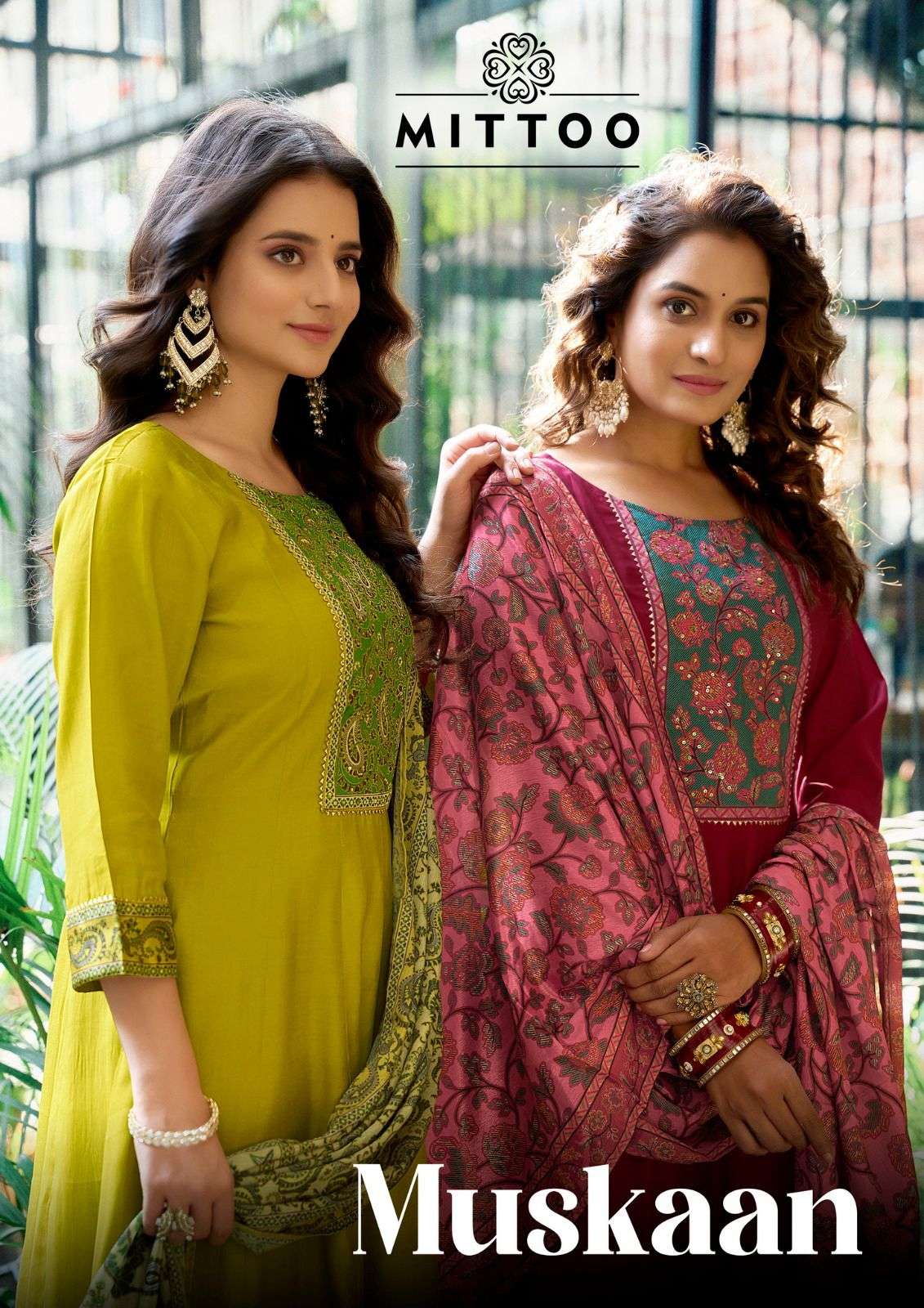 MITTOO PRESENTS MUSKAAN FANCY MODAL SILK KURTIS CATALOG WHOLESALER AND EXPORTER IN SURAT